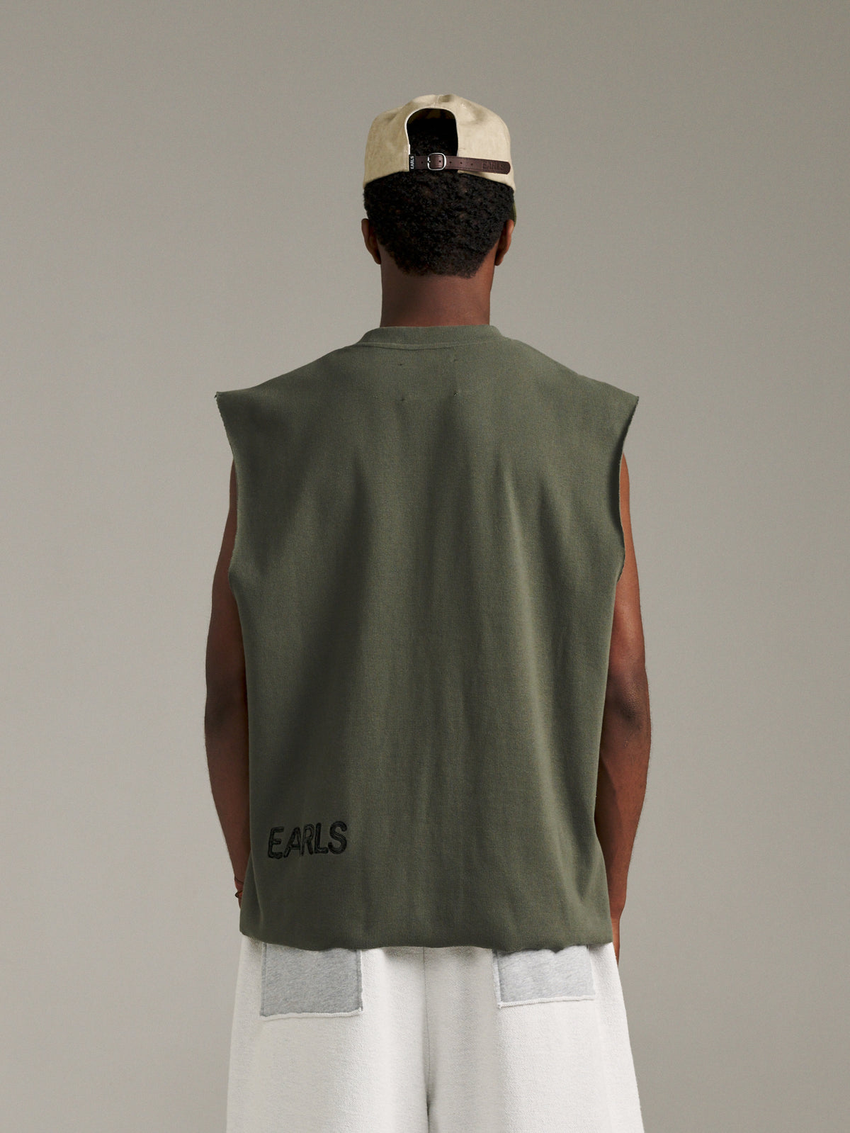 Boxy Rib Tank - Khaki