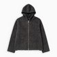 Furry Zip Hood - Brown