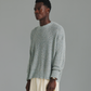 Linen Knit Crew - Blue