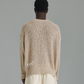 Linen Knit Crew - Orange