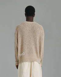 Linen Knit Crew - Orange
