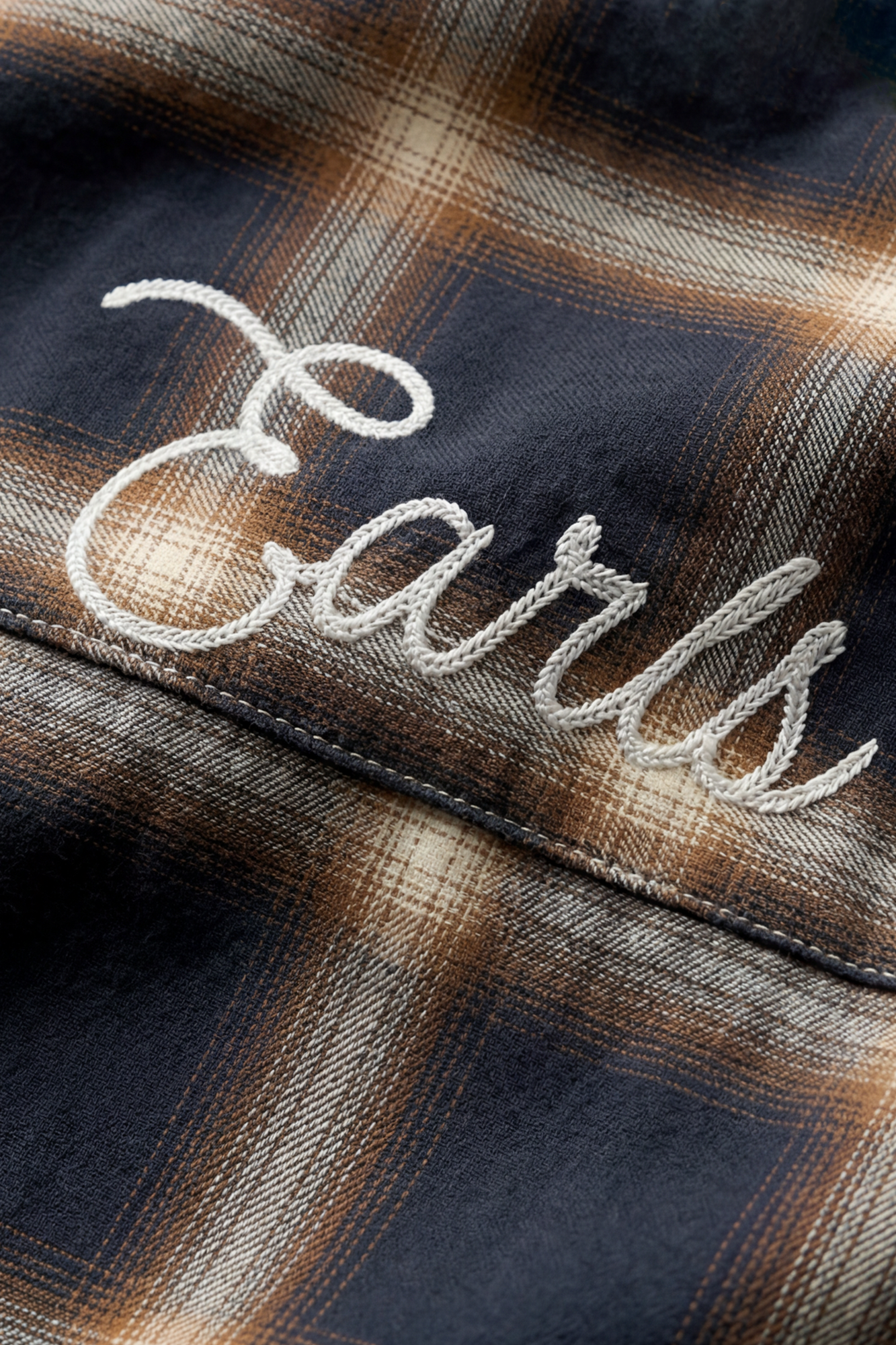 Ombre Check Shirt - Navy