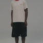 Pennant Tee - Grey/Red