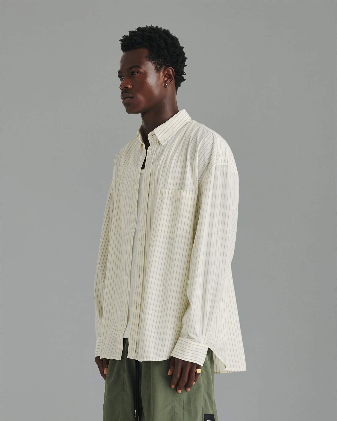 Thread Shirt - Olive Stripe